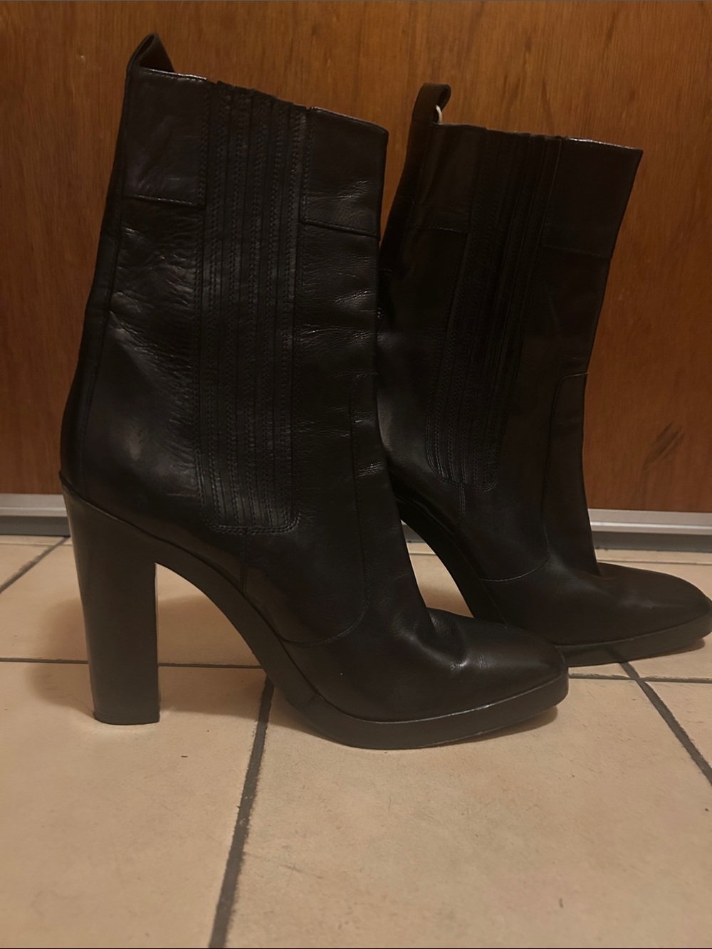 Vintage Balenciaga Classic Black Women's High-Heel Ankle Boots women’s 41